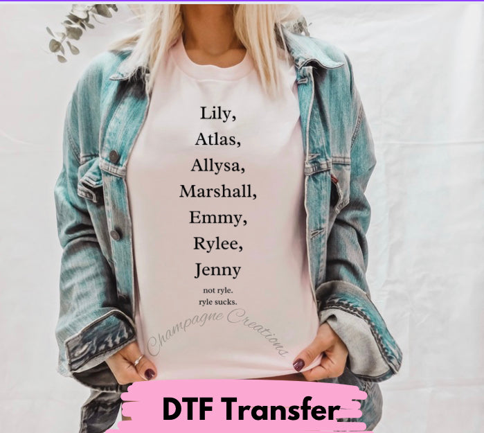 Bookish “It Ends with us” DTF transfer