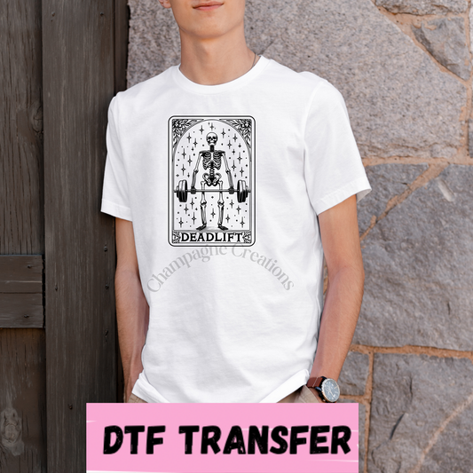 DTF Deadlift tarot card