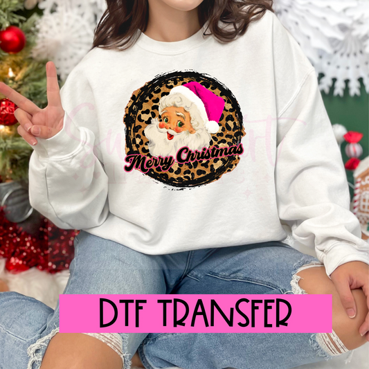 DTF Santa Cheetah Circle